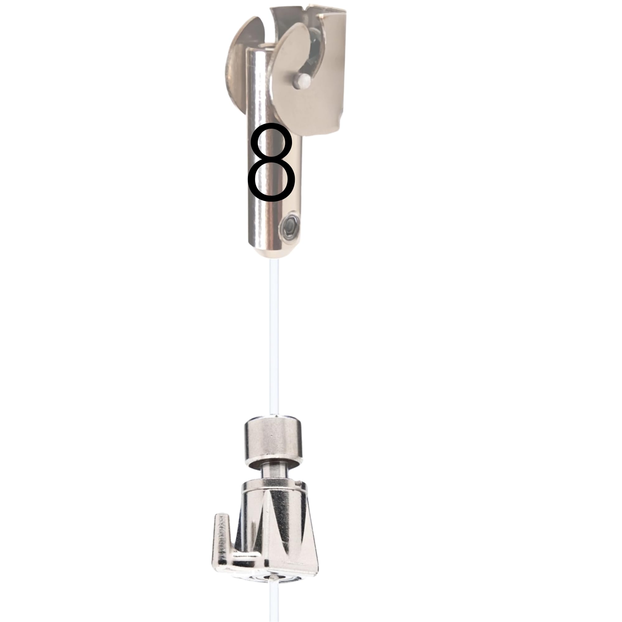 Colgar cuadros sin agujeros - Cuelga Automático Nylon TPS90 | 2 m de nylon incluido | Soporta hasta 15 kg | Ajuste con una mano | Giro 90° | Multi‑posición (Automatico, 8, Unidad)