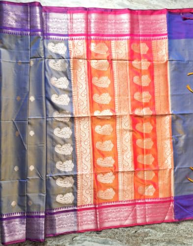 Sari Kuthir blue kanchipuram silk saree – image 5