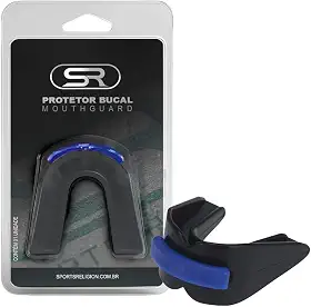 Protetor Bucal Duplo Moldável P/Muay Thai, Boxe, Mma, Rugby (Preto)