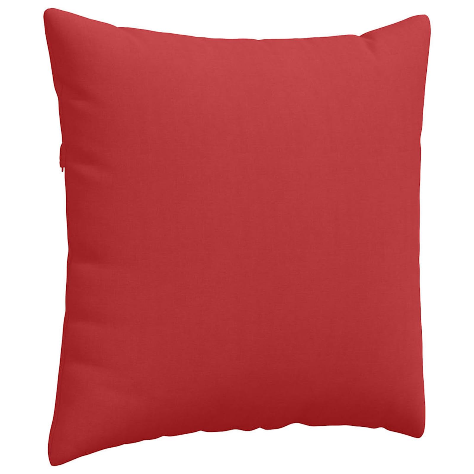 Cuscino per divano rosso 80x80 cm 2 pezzi in morbido tessuto sfoderabile e imbottitura ergonomica in poliestere per interni