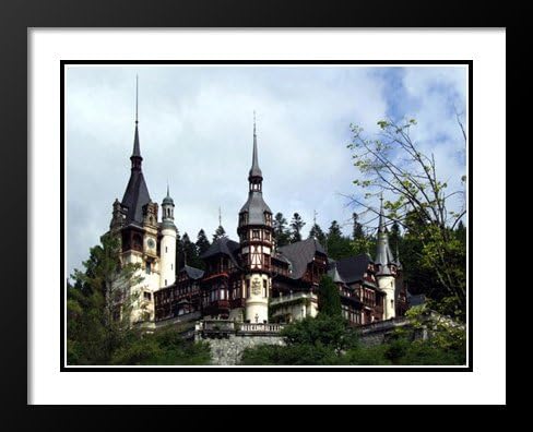 Peles Castle Large 20x23 Framed and Double Matted Photography