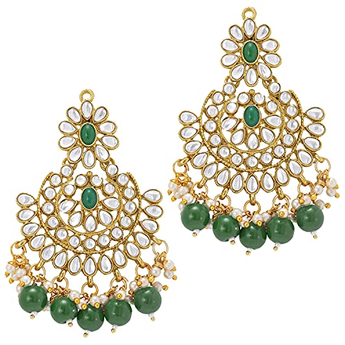 Image of Peora Crystal Faux Pearl Necklace & Jewellery Set Gift for Women