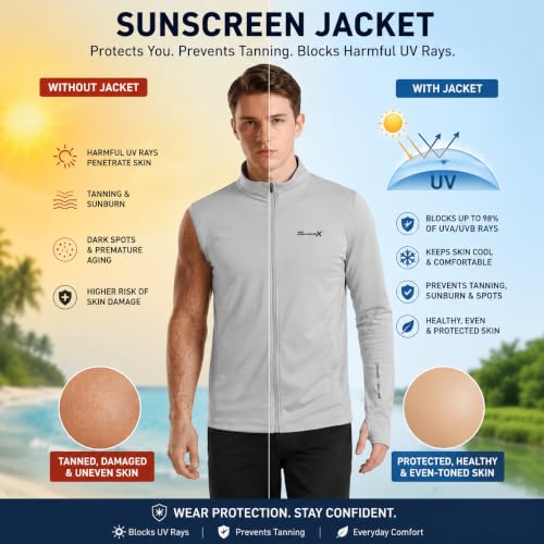 Image of FUNKY MONKEY UV ArmourX UV Protection Sunscreen with Mesh Ventilation Jacket | Anti-Tan Cooling Jacket | Lightweight Quick Dry Summer