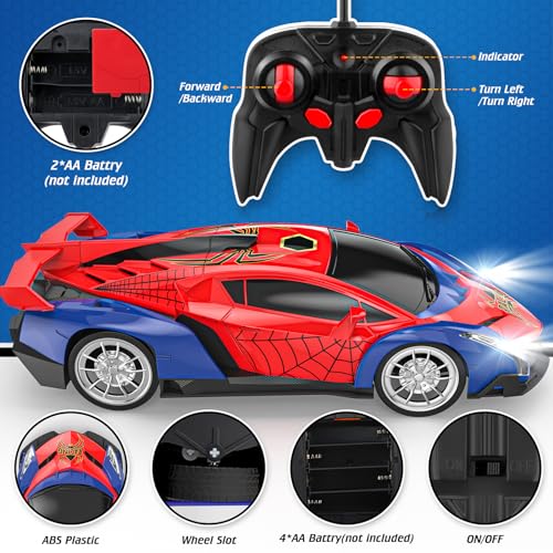 Growsland Remote Control Car for Kids, RC Cars for Boys Kids 1:18 Electric Vehicle Toy Car Hobby Racing Car Toys with Lights & Controller, Birthday Gift for 3 4 5 6 7 8 9 Year Old Boys Girls - Image 4