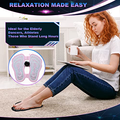 Topall Bioelectric Acupoints Massager Mat, Upgrade Electric Foot Massager Foot Acupoints Stimulator Massage Mat Usb Portable Massage Pad Relieve Feet Fatigue Sore For Home And Office (Pink) #TOP6
