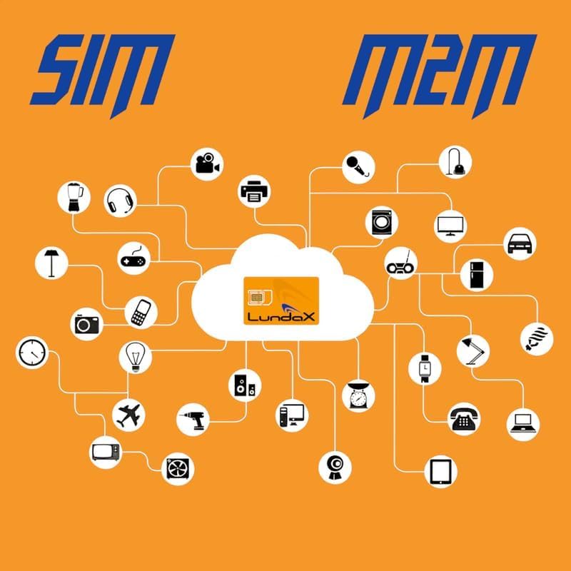 LundaX SIM M2M IP Public Illimitée 2G/3G/4G/5G - Données Sans Limite Europe Pour Routeurs, Alarmes, GPS, Jeux