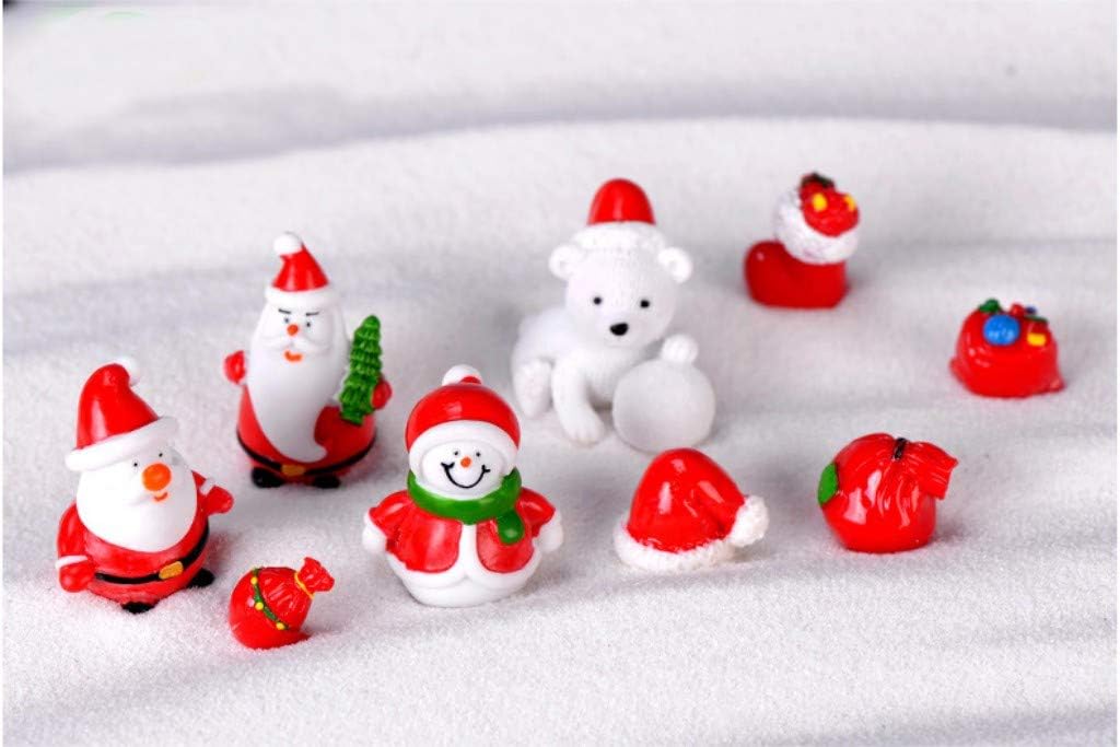 Mini Christmas Figures 9PCS Christmas Resin Figures Christmas Miniature Ornament Kits Set Resin Crafts Decoration For Christmas Party Supplies - Image 4