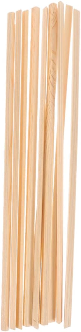 12pcs Wooden Window Decorative Trim Beige 6mm Long Strips for DIY