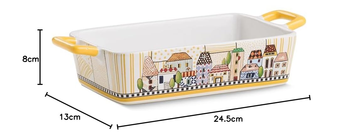 EGAN Pirofila da forno Paese Mio colore Giallo 24,5×13 cm