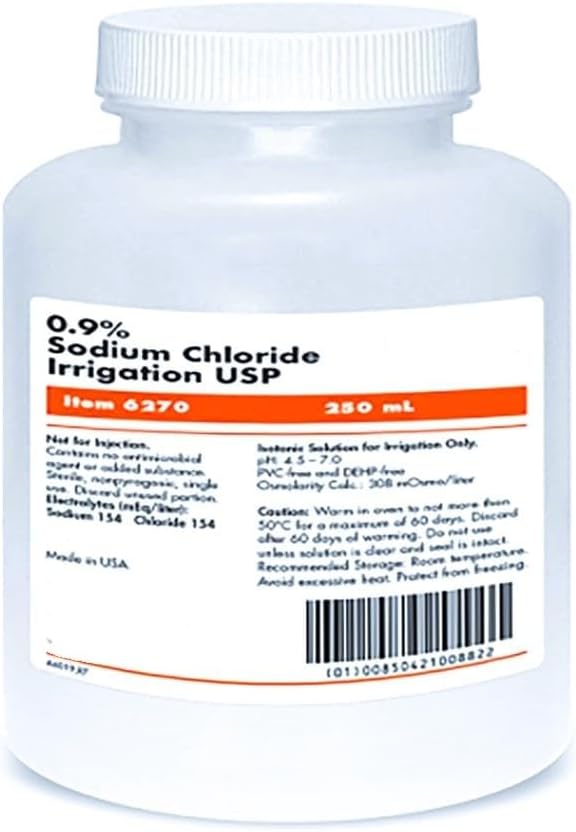 Generic NA 250ml (8.5 fl oz) Sterile Saline Solution