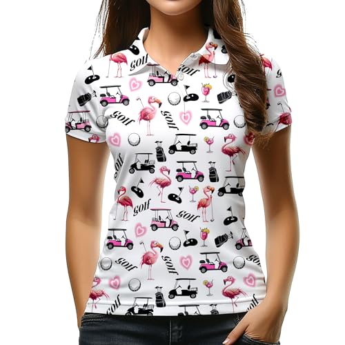 Womens Golf Shirt Short Sleeve Funny Golf Shirts for Woman Tennis Outfit