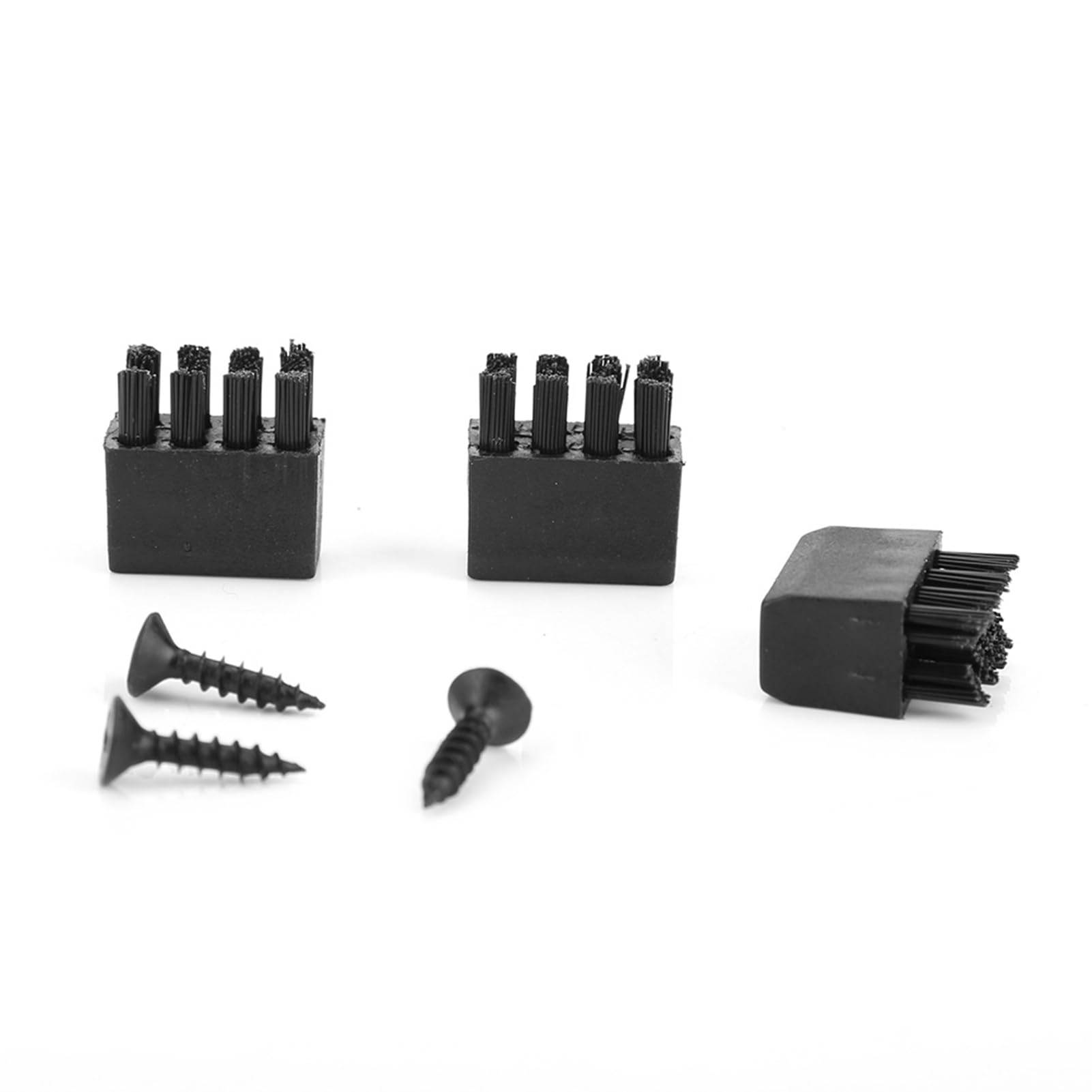 Calm Replacement Brushes Durable for Archery, 3PCs Brush and Screw for Brushes Resting, Black Plastic Material