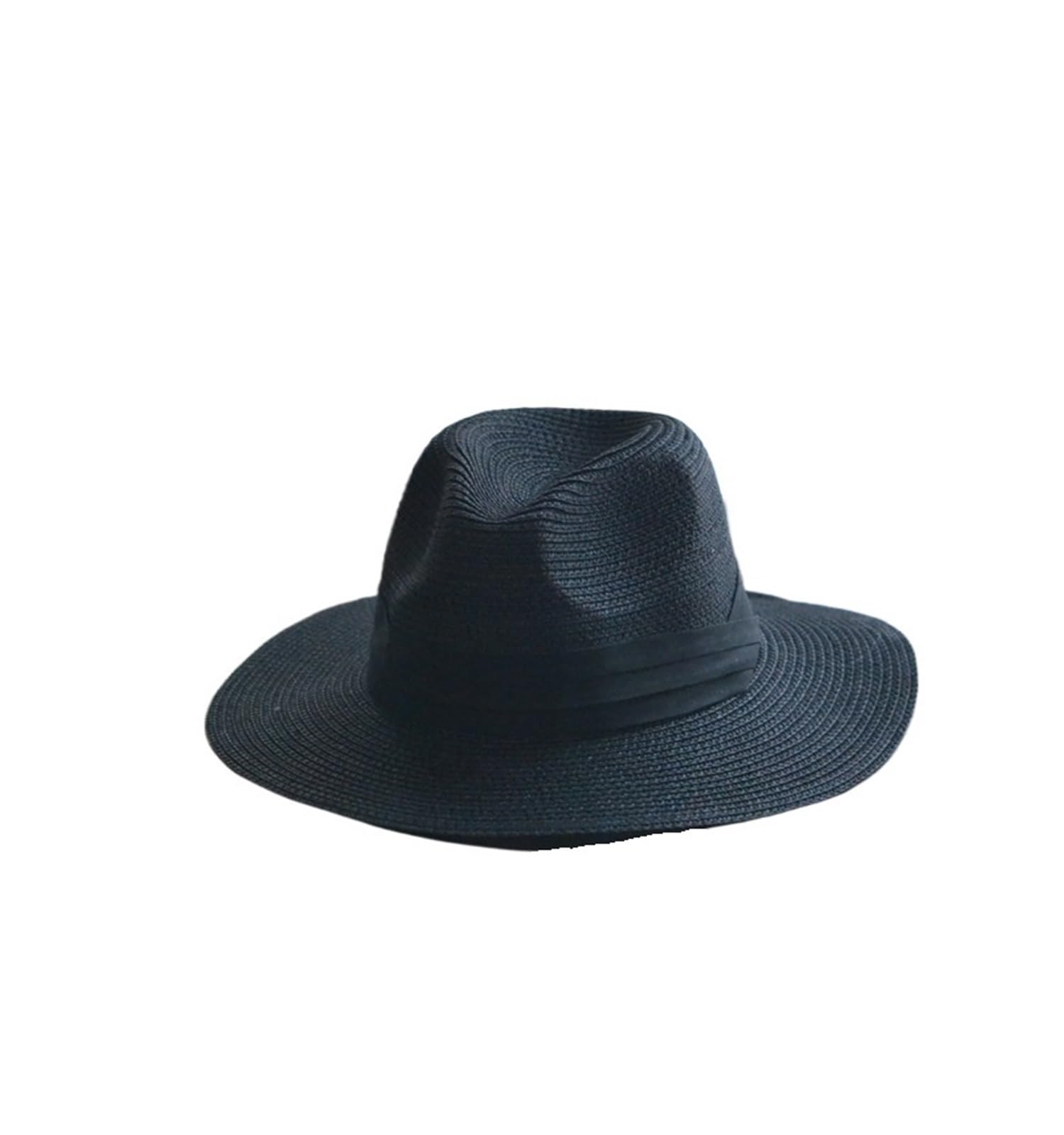 Chapeau de paille noir 55-57cm pour femme et homme pliable