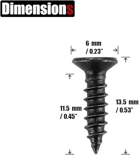 Miniatura 2 de JQK Tornillo negro #4 x 12", cabeza plana Phillips Tornillo para madera 18-8 SS galvanoplastia acero inoxidable negro, 4 x 12 pulgadas, 100 piezas,