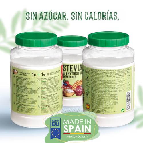 Miniatura 5 de Castello Since 1907 Stevia Estevia Eritritol 1:1 1 Kg Sustituto Del Azúcar 100 Natural - 0 Calorías - 0 Índice Glucémico - Keto Y Paleo - 0 Carbohidratos - No Ogm