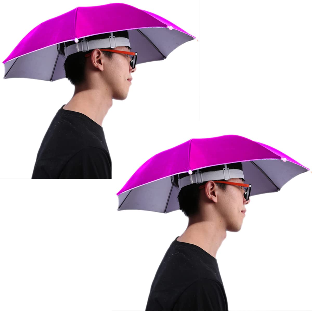 Hat Umbrella for Kids (Multicolour) Pack of 2-image-24