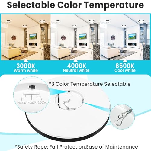 Image of libtit 7 Inch Oil Rubbed Bronze Flush Mount Ceiling Light, 15W Ceiling Light Fixture,3000K /4000K /6500K Color Selectable,Ultra-Thin Round Ceiling Lighting Fixture for Bedroom Kitchen Pantry Basement