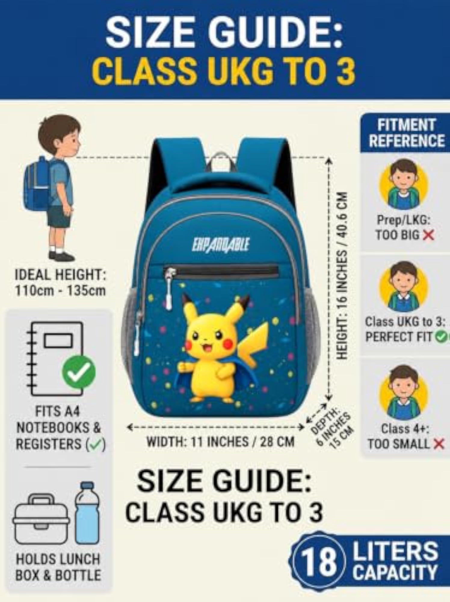 Kids Electric Hero Mouse Design School Backpack, Lightweight