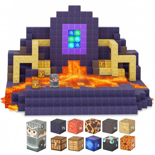 Silvadom Unterwelt Set mit 165 Teilen I Magnete zum Bauen für fantasievolle Kinderwelten I magnetische Bausteine Kinder I Magnetic Tiles & magnetsteine Kinder I Spielzeug ab 3 Jahre entdecken