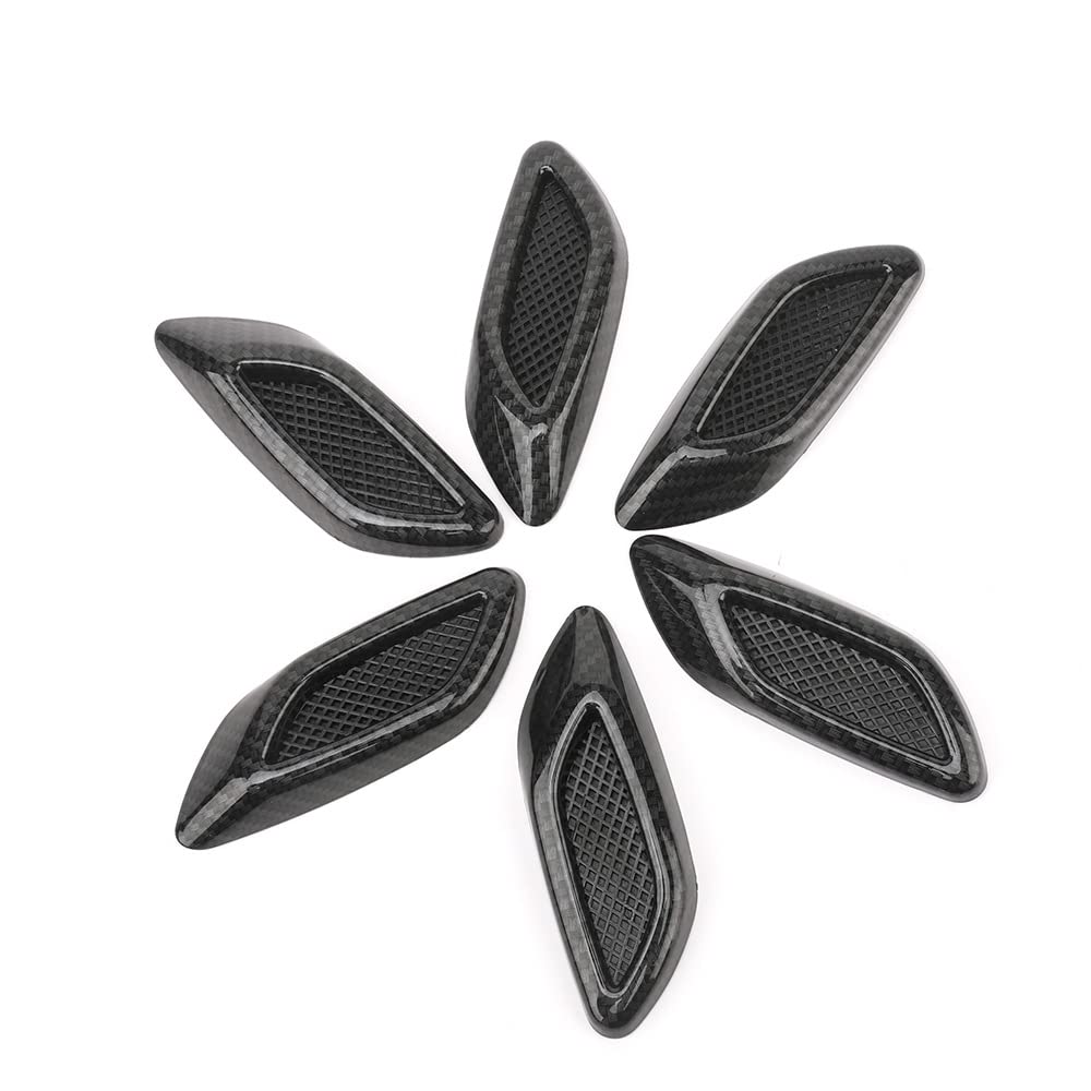 2PCS Car Side Air Flow Vents - ABS Plastic Fender Decorative Hood Vents Stickers