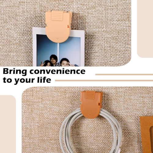 Image of Feifeiya 15 Pcs Cubicle Clips for Fabric Panels,Brown