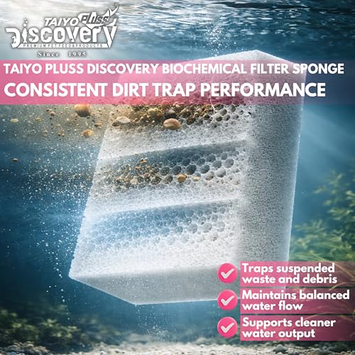 Image of Taiyo Pluss Discovery Biochemical White Filter Sponge Roll - 3 Feet (100 x 13.5 x 3 cm) (3 Pack) | Cut-to-Size Felt Filter Foam Cotton Media for Aquarium | Mechanical & Biological Filtration