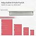 vidabita Adjustable 6-Hole Punch for Planners, Paper Punch for A5 A6 A7 Ring Binders, 6 Sheet Capacity