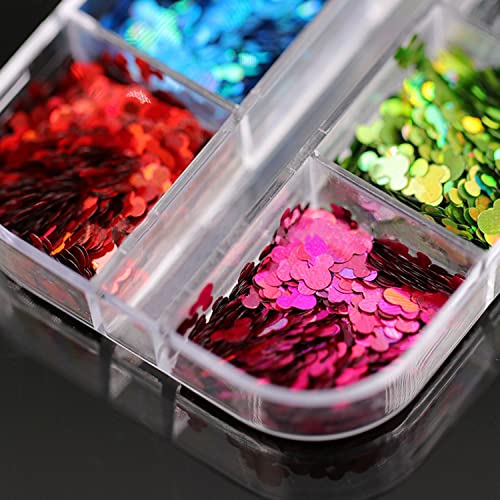 12 Colors Nail Glitter Sequins 3D Shiny Flakes Nail Art Accessories Acrylic Nails Supply Gold Glitters Nail Powder Cartoon Nail Stickers Designs For Women Girls Sparkle Decor Diy Craft Decorations #TOP3