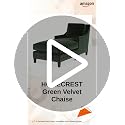 Image of Green Velvet Chaise Lounger diwan Settee sal Wood for livingroom Bedroom Office (Green)