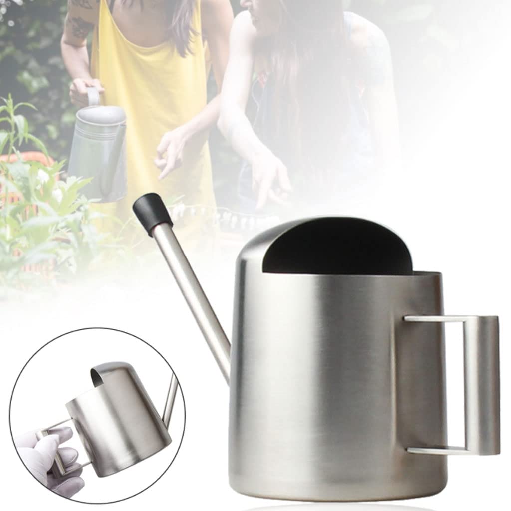 Gießkanne aus Metall, Mini-Gießkanne aus Edelstahl for Zuhause, drinnen und draußen, Büro, Pflanzen, Topfbewässerung, 300 ml/10,1 oz