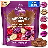 Madelaine Chocolate Lips - Valentine's Day Chocolate Candy - Premium Milk Chocolate Lips Individually Wrapped In Lipstick Colored Italian Foils (1/2 LB)