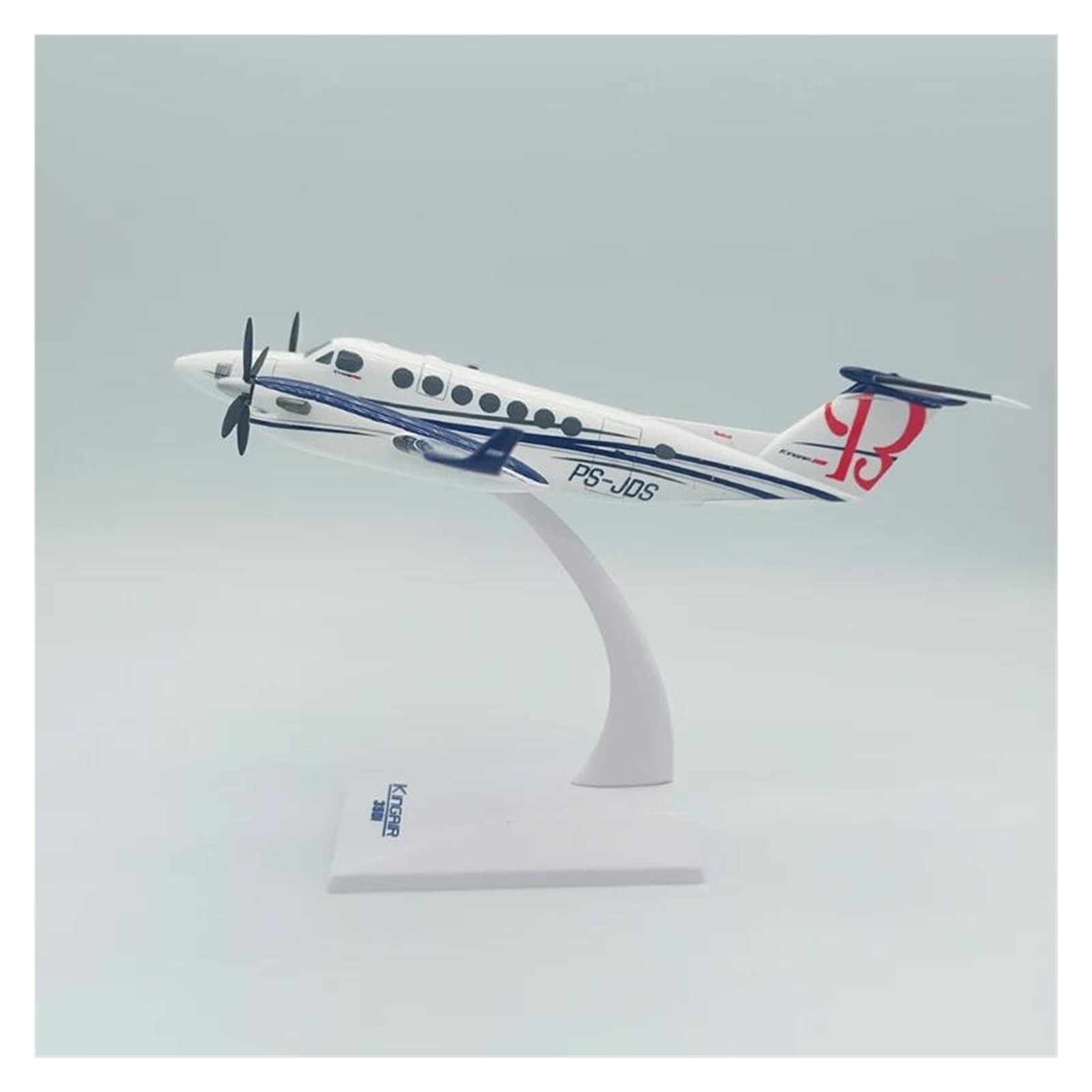 Modelo de avión King Air 350i miniatura fundido a presión escala 1/75 coleccionable