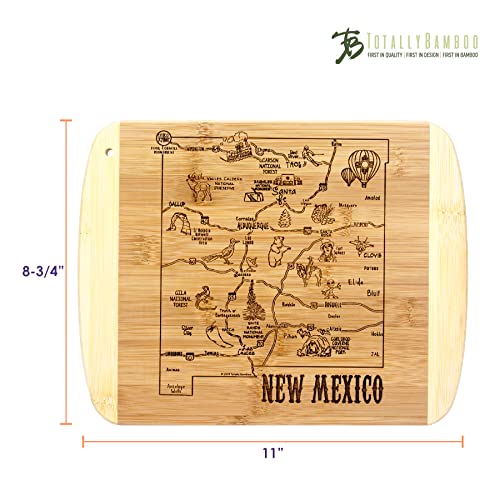 Image of Totally Bamboo A Slice of Life New Mexico Engraved Map Cutting Board
