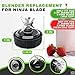 Ninja Blades Replacement 6 Fin Male – Ninja Single Serve Blender Blade, 3.35” Stainless Steel for Smooth Blending, Compatible with BN300/300C/301/300WM/300WMC/302QRD/302QAQ/302QCN/302QNV/302QCP/305CCO