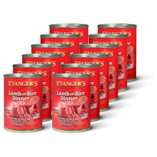 Evanger's Heritage Classic Lamb & Rice Dinner Dog Food – 12 Count, 12.5 oz Each – Gluten & Grain Free, Complete Balanced Diet for All Life Stages – Wet Dog Food