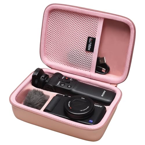Étui rigide pour Sony ZV-1F ZV-1 II LTGEM protection rose avec espace trépied