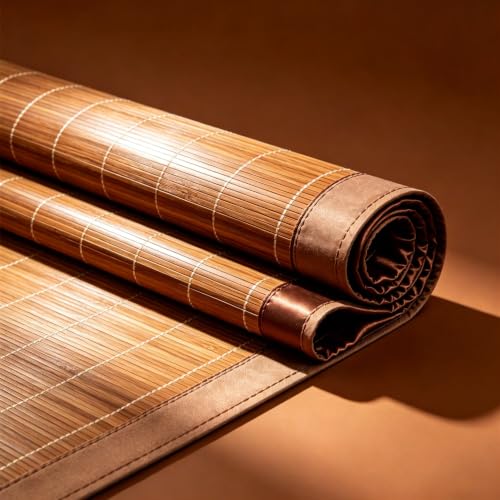 Estera de bambú de doble cara para cama de 1.7m x 2m colchón refrescante de verano 8