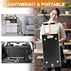 Heavy Duty Rectangle Wood Platform Dolly with Handle - 441-Lb Capacity, 3 TPR Wheels, Multifunctional Furniture & Plant Mover for Transporting Heavy Items