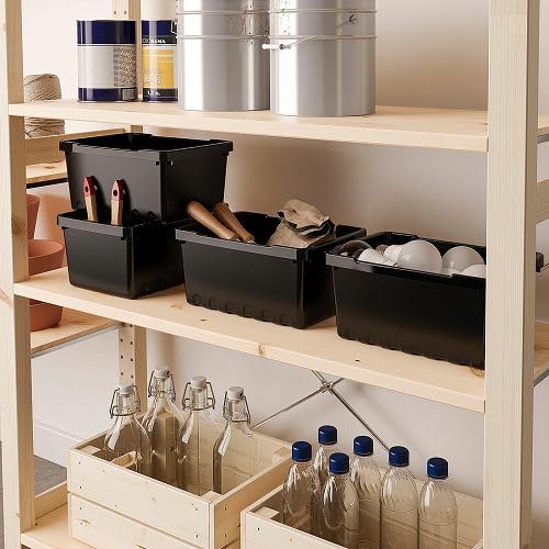 Amazon | IKEA イケア 収納ボックス ブラック25x17x12cm 4L m60440765
