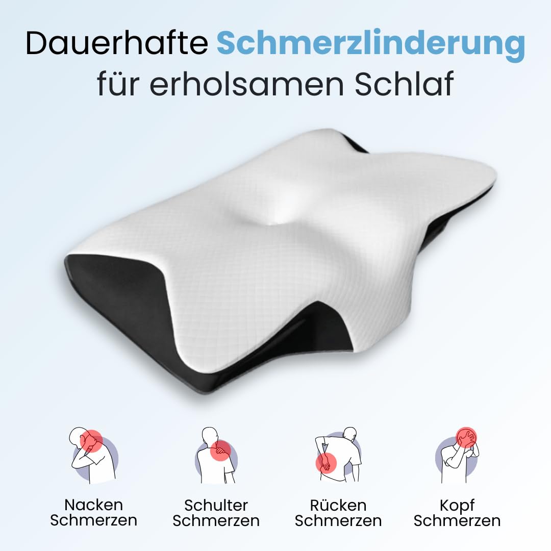 MEIION Pillow Daddy Das Nacken Therapiekissen Ergonomisches Memory Foam Kissen Nackenstützkissen atmungsaktiv waschbar