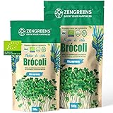 ZenGreens® - Semillas de brócoli ecológico - Elija entre 10g, 200g y 500g - brotes de cime di rapa - germinación de más del 97% - Microgreens