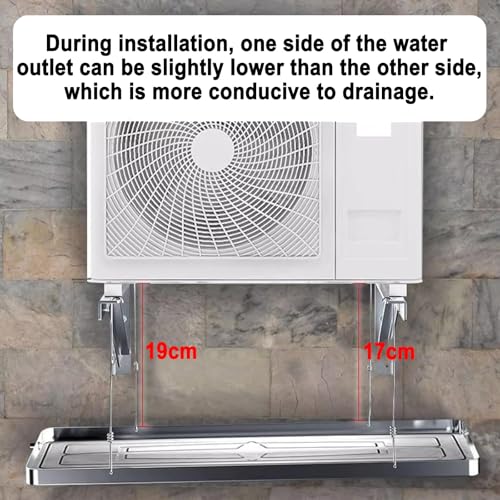 Bandeja de goteo de aire acondicionado para interiores y exteriores con drenaje, evita fugas y derrames de refrigerante para sistemas de bomba de calor, accesorio esencial de HVAC para una fácil