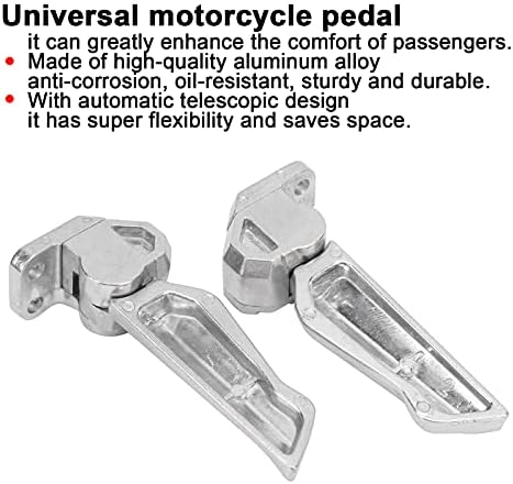 Keenso Pair of Motorcycle Foot Pegs Pedal Automatic Telescopic Aluminum Alloy Footrests Footrest Pedal Bracket Clamp Universal Pedals/Pedals & Accessories Pedals/Pedals & Accessories