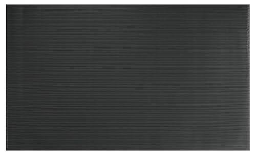 Miniatura 2 de Portico Systems 18030504 Comfort Step - Alfombrilla antifatiga de 38" con relieve acanalado, negro sólido, 3" x 5"