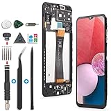 Anwendbares Modell: Der Bildschirm für Samsung Galaxy A13 4G/A135F und ein kostenloses Tool-Kit-Set. LCD enthält einen Rahmen und kein Bildschirmzubehör. Sie müssen sie vom vorherigen Display übertragen oder separat erwerben.