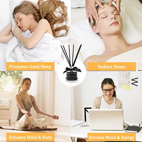 Nevaeheart Premium Reed Diffuser Set | Gardenia Scented Sticks Diffuser | Reed Diffuser For Bedroom Bathroom Living Room | Beautiful Home Décor Makes A Great Gift #TOP5