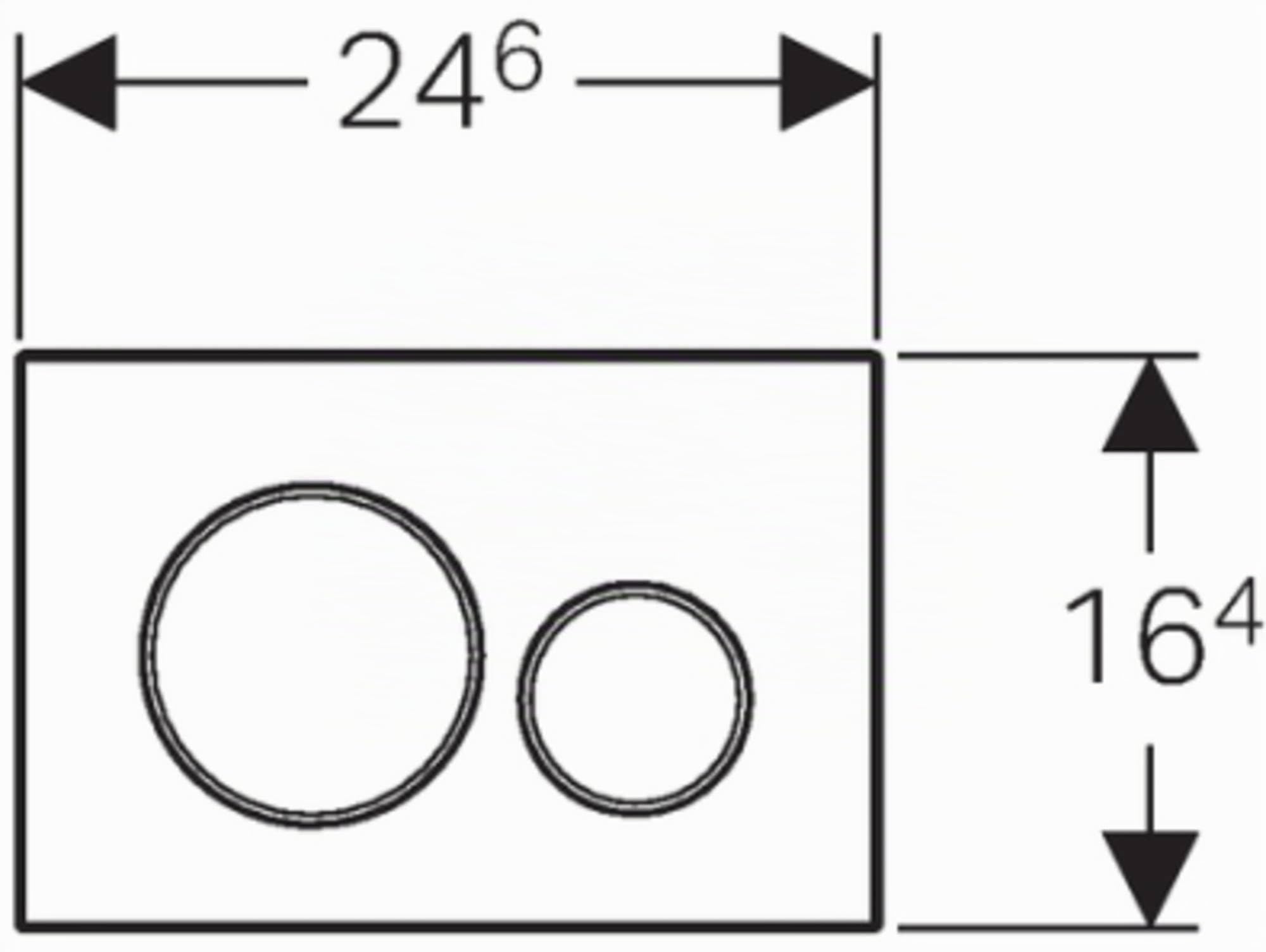 Geberit Placa di Comando Sigma 20 per Risciacquo a Due Quantità 115.882.SN.1