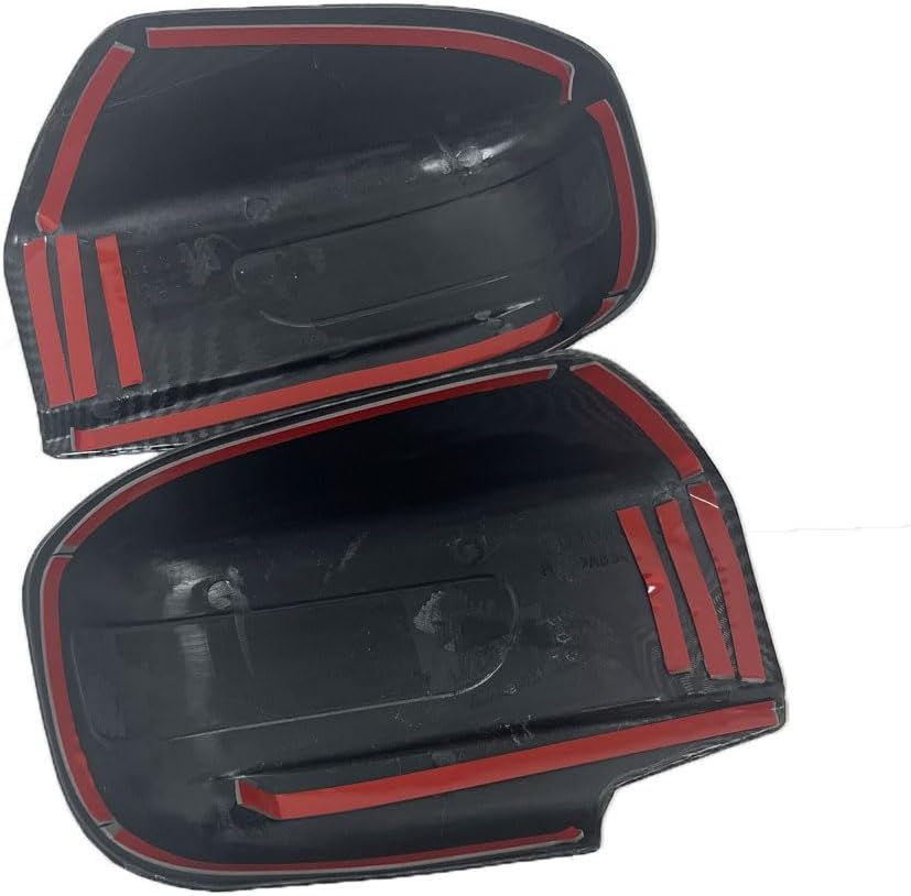 For 2003 2004 2005 2006 2007 Honda Accord Glossy Black ABS Carbon Fiber Style Rearview Side Mirror Covers Trims