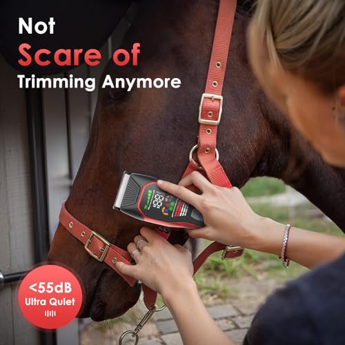 image for LEMULEGU Horse Clippers,Quiet 2-Speed Horse Grooming Clippers,Recharge