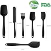 Silikon Spatula Kaşık Seti, 6 adet silikon spatula, çorba kaşığı, fırın fırçası, spatula, ısıya dayanıklı ve yapışmaz, paslanmaz çelik ve dikişsiz tek parça tasarım.Kaliteli Malzeme